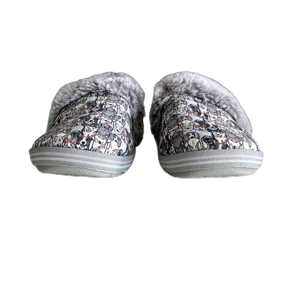 Sz9.5 Bobs For Dogs Faux Fur Slippers/shoes in Multi Grey VGUC - Picture 6 of 9